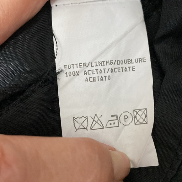 Vintage 90’s black/white Houndstooth 100% pure wool! Frey hem. Size 16 - Picture 7 of 17